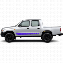 Calcomanía de vinilo con rayas de estilo topográfico para puertas Toyota Hilux 1997-2004_2