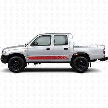 Calcomanía de vinilo con rayas de estilo topográfico para puertas Toyota Hilux 1997-2004_3