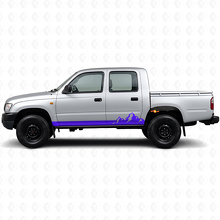 Calcomanía de Vinilo para Paneles Laterales con Rayas Finas de Montañas para Toyota Hilux 1997-2004_2