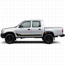 Kit de vinilos adhesivos con franjas gemelas para paneles laterales para Toyota Hilux 1997-2004_2