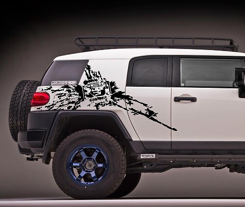 Kit de calcomanías de vinilo para salpicaduras traseras laterales para Toyota FJ Cruiser