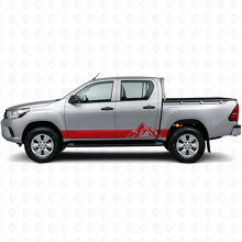 Kit de Calcomanías de Vinilo con Rayas Estilo Montañas para Paneles Laterales de Toyota Hilux 2015+_3
