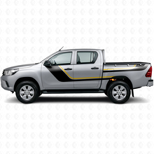 Kit de Calcomanías de Vinilo con Doble Raya para Puerta y Lateral Trasero para Toyota Hilux 2015+ 2