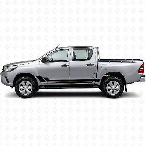 Kit de Vinilo de Tiras Gemelas para Paneles Laterales para Toyota Hilux 2015+ 1