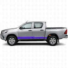 Vinilo adhesivo para panel lateral con rayas entrelazadas para Toyota Hilux 2015+_2