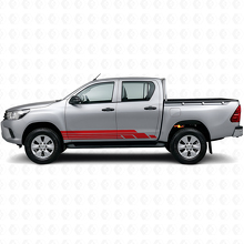 Kit de Calcomanías de Vinilo para Paneles Laterales con Franjas Curvas para Toyota Hilux 2015+ 3