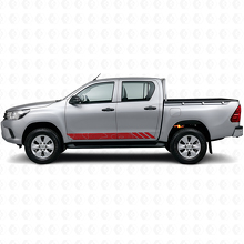 Calcomanía de Vinilo con Rayas de Estilo Topográfico para Puertas Toyota Hilux 2015+_3