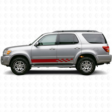 Calcomanía de vinilo con rayas a cuadros para paneles laterales de Toyota Sequoia 2000-2007_3
