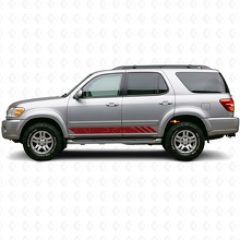 Calcomanía de vinilo con rayas de estilo topográfico para puertas Toyota Sequoia 2000-2007 3