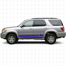 Calcomanía de vinilo con franjas anchas de montaña para panel lateral de Toyota Sequoia 2000-2007_2