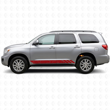 Calcomanía de vinilo para puertas con franjas de estilo topográfico para Toyota Sequoia 2007-2022 3