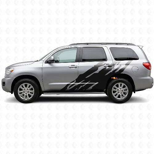 Etiqueta de vinilo lateral con gráfico de salpicaduras de barro para Toyota Sequoia 2007-2022 1