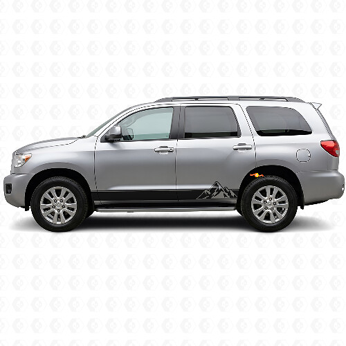 Kit de calcomanías de vinilo con franjas estilo montañas para paneles laterales de Toyota Sequoia 2007-2022