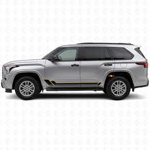 Kit de Calcomanías de Vinilo de Paneles Laterales con Rayas Gemelas para Toyota Sequoia 2022+_2