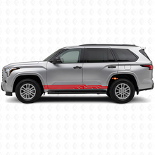 Calcomanía de Vinilo para Paneles Laterales con Rayas Entrelazadas para Toyota Sequoia 2022+_3