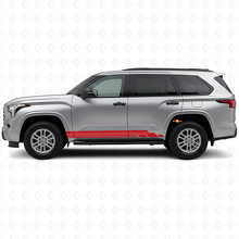 Kit de calcomanías de vinilo de franjas curvas para paneles laterales para Toyota Sequoia 2022+ 3