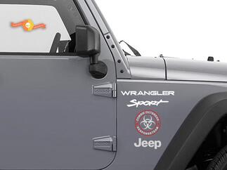 Jeep Rubicon Wrangler Zombie Outbreak Response Team Wrangler Calcomanía #5