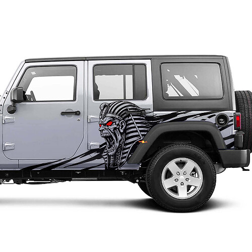 Kit de vinilo lateral Angry Pharaoh para Jeep Wrangler Unlimited_1