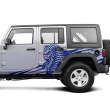 Calcomanía lateral de vinilo Angry Pharaoh para Jeep Wrangler Unlimited_2