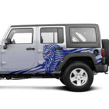 Kit de vinilo lateral Angry Pharaoh para Jeep Wrangler Unlimited_2