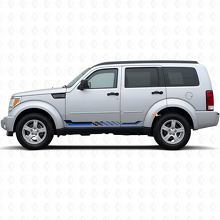 Calcomanía de vinilo con franjas laterales a cuadros para Dodge Nitro 2007-2011 2