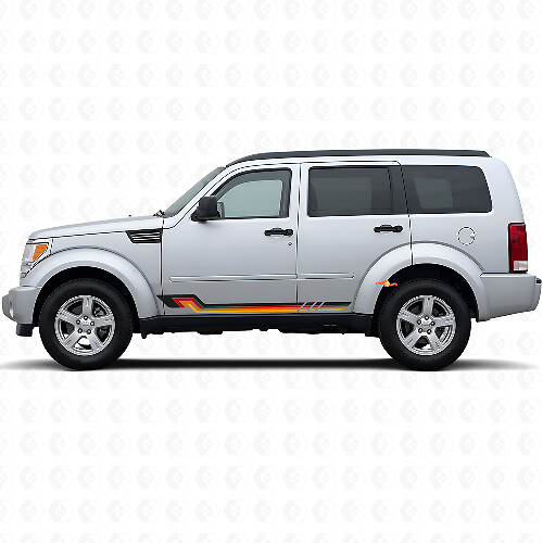 Calcomanía de vinilo con franjas laterales estilo vintage para Dodge Nitro 2007-2011 1