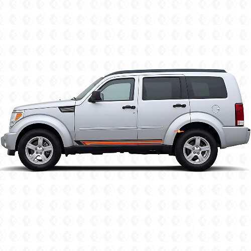 Calcomanía lateral de vinilo de rayas rectas vintage para Dodge Nitro 2007-2011