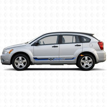 Calcomanía de Vinilo de Rayas Laterales a Cuadros para Dodge Caliber 2007-2012 2