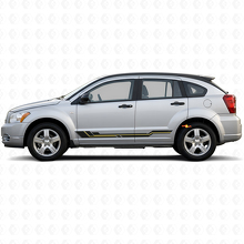Calcomanía de vinilo de panel lateral con franjas curvas para Dodge Caliber 2007-2012 2