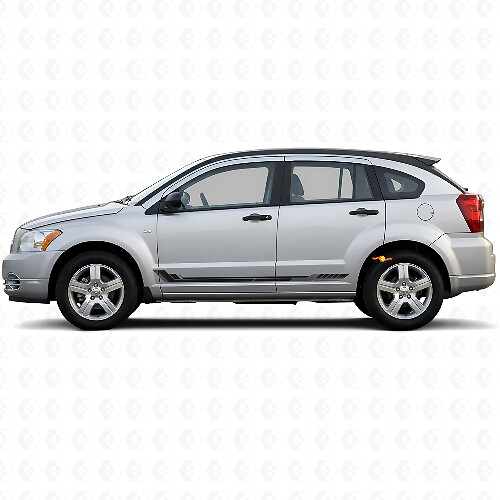 Calcomanía de vinilo con franjas laterales estilo racing para Dodge Caliber 2007-2012 1