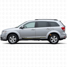 Calcomanía de vinilo para paneles laterales con franjas curvas para Dodge Journey 2009-2020 2
