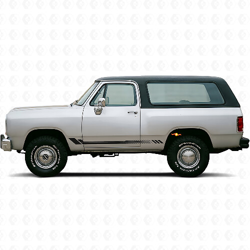 Calcomanía lateral de vinilo con rayas en forma de panal para Dodge Ramcharger 1974-1993 1