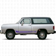 Calcomanía lateral de vinilo con rayas en forma de panal para Dodge Ramcharger 1974-1993 2