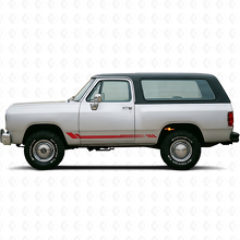 Calcomanía lateral de vinilo con rayas en forma de panal para Dodge Ramcharger 1974-1993 3