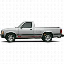 Calcomanía lateral de vinilo con rayas de panal para Dodge Dakota 1987-1996 3