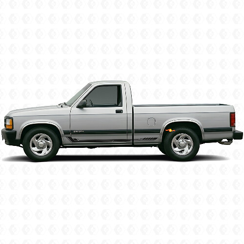 Calcomanía de vinilo con rayas laterales estilo racing para Dodge Dakota 1987-1996 1