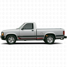 Calcomanía de vinilo con rayas laterales estilo racing para Dodge Dakota 1987-1996 3