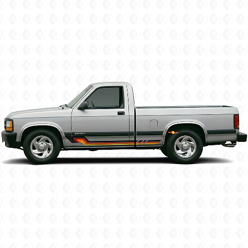 Calcomanía de vinilo de tiras laterales estilo vintage para Dodge Dakota 1987-1996 1