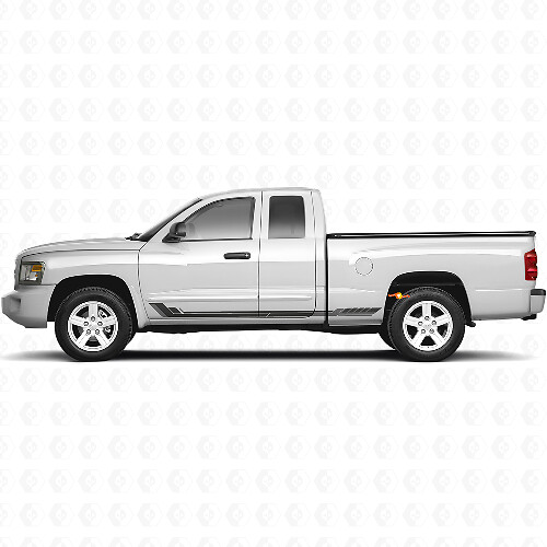 Calcomanía de vinilo con rayas laterales estilo de carreras para Dodge Dakota 2005-2011 1