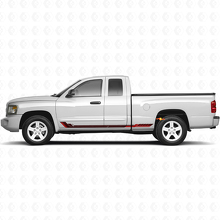 Calcomanía de vinilo con rayas laterales estilo de carreras para Dodge Dakota 2005-2011 3