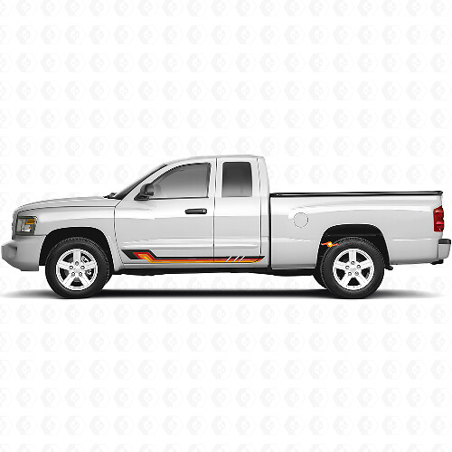 Calcomanía Vinilo de Rayas Laterales Estilo Vintage para Dodge Dakota 2005-2011 1