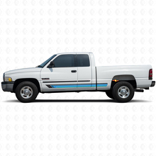 Calcomanía lateral de vinilo con rayas rectas vintage para Ram 1500 1994-2001 2