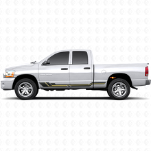Calcomanía de vinilo de panel lateral con franjas curvas para Dodge Ram 1500 2002-2008 2