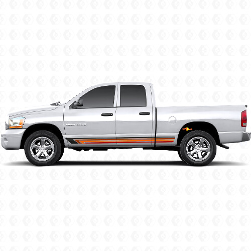 Adhesivo de Vinilo Lateral de Rayas Rectas Vintage para Ram 1500 2002-2008