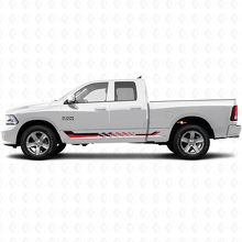 Calcomanía adhesiva de franjas laterales con bandera de cuadros para Dodge Ram 1500 2011-2018 3