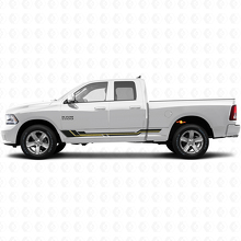 Calcomanía de vinilo con franjas curvas para paneles laterales de Dodge Ram 1500 2011-2018 2