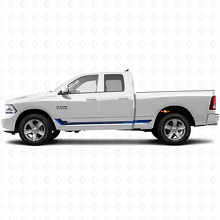 Calcomanía de vinilo de rayas laterales estilo racing para Dodge Ram 1500 2011-2018 2