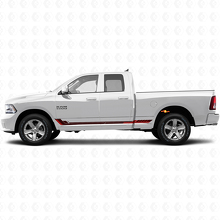 Calcomanía de vinilo de rayas laterales estilo racing para Dodge Ram 1500 2011-2018 3