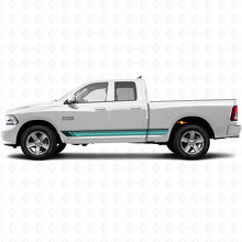 Vinilos Laterales de Rayas Rectas Vintage para Ram 1500 2011-2018 2