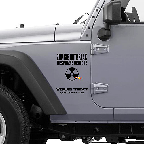 Calcomanía de vinilo para vehículo de respuesta a brote zombi para Jeep Wrangler Rubicon